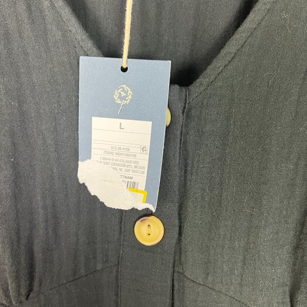 Universal Thread Navy Button-Front Romper - Picture 6 of 12